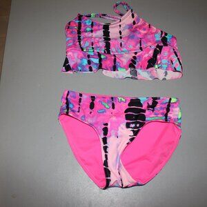 Multi Color 2 Pcs Justice Bikini Swimsuit Size 10